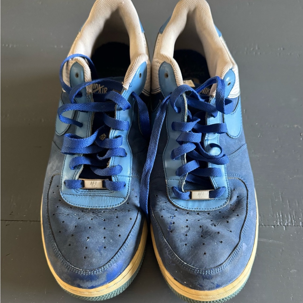 Nike Air Force 1 Philadelphia Basketball Blue/White Sneakers Size 13